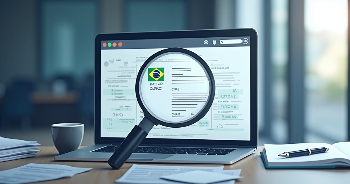 Imagem de consulta de documento de CNPJ com destaque para CNAE