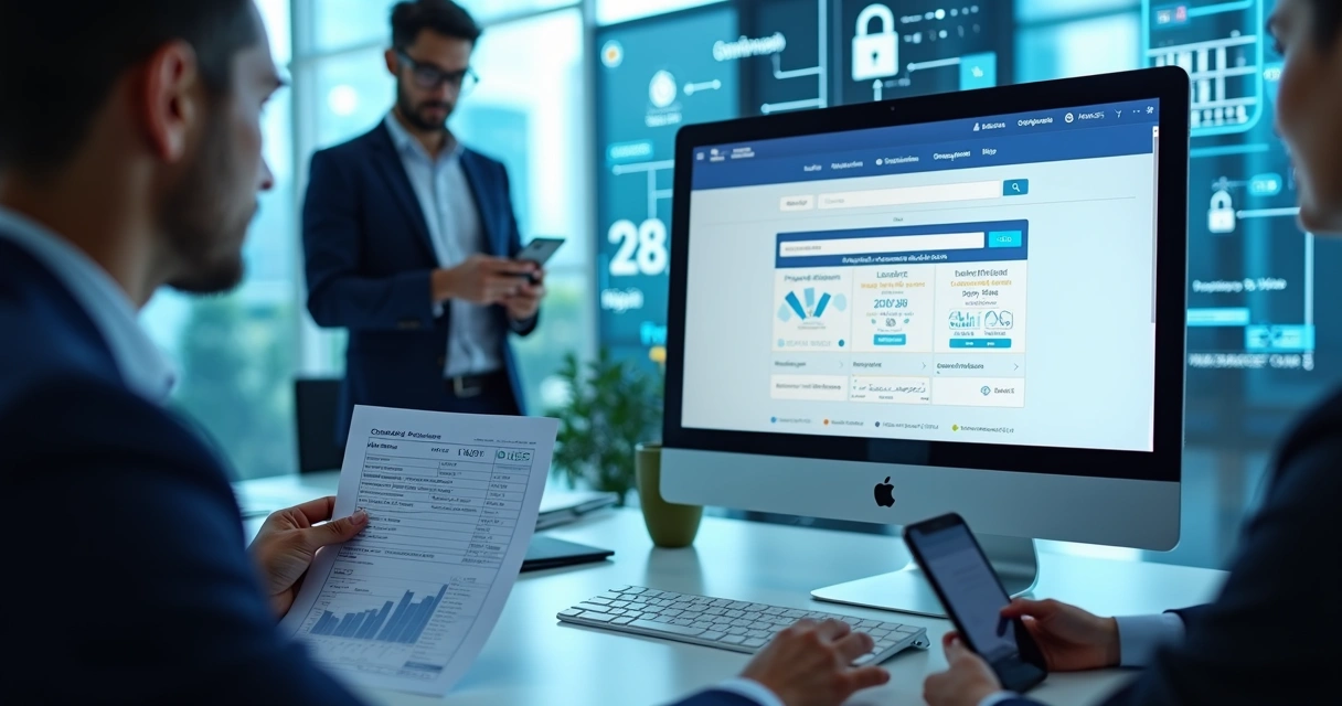 Tela com dados de CNPJ e gráficos de análise 