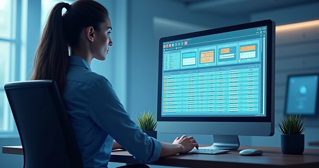 Pessoa verificando dados de CPF em tela de computador 