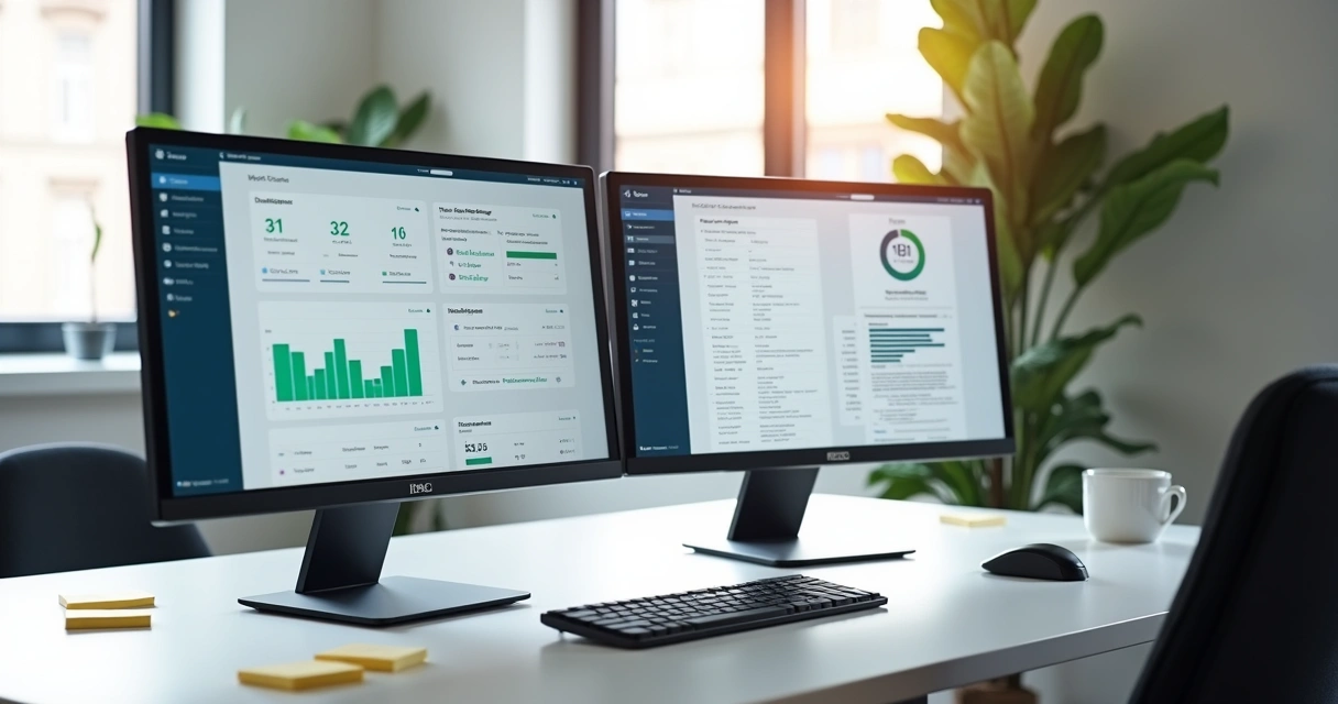 Tela de computador exibindo consulta de dados empresariais via API 