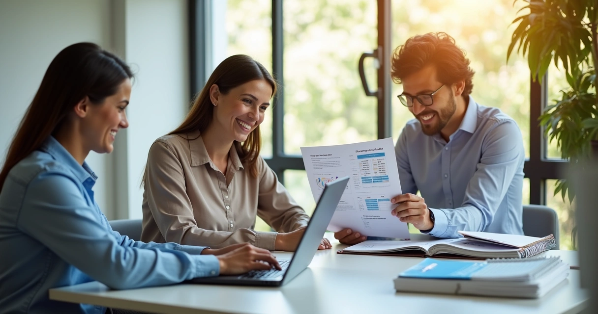 Especialista em saúde em mesa de consultoria com cliente 