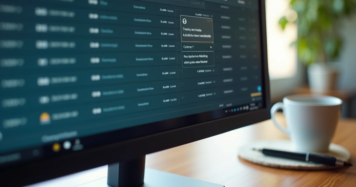 Tela de consulta de gravame em um computador 