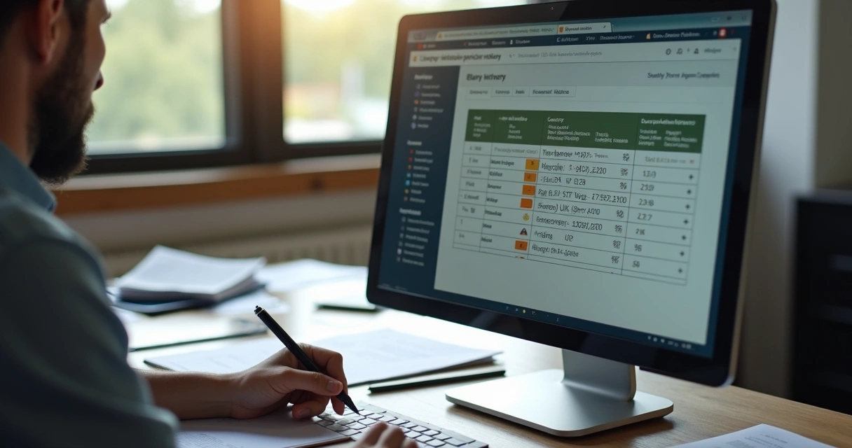 Pessoa consultando histórico veicular no computador 