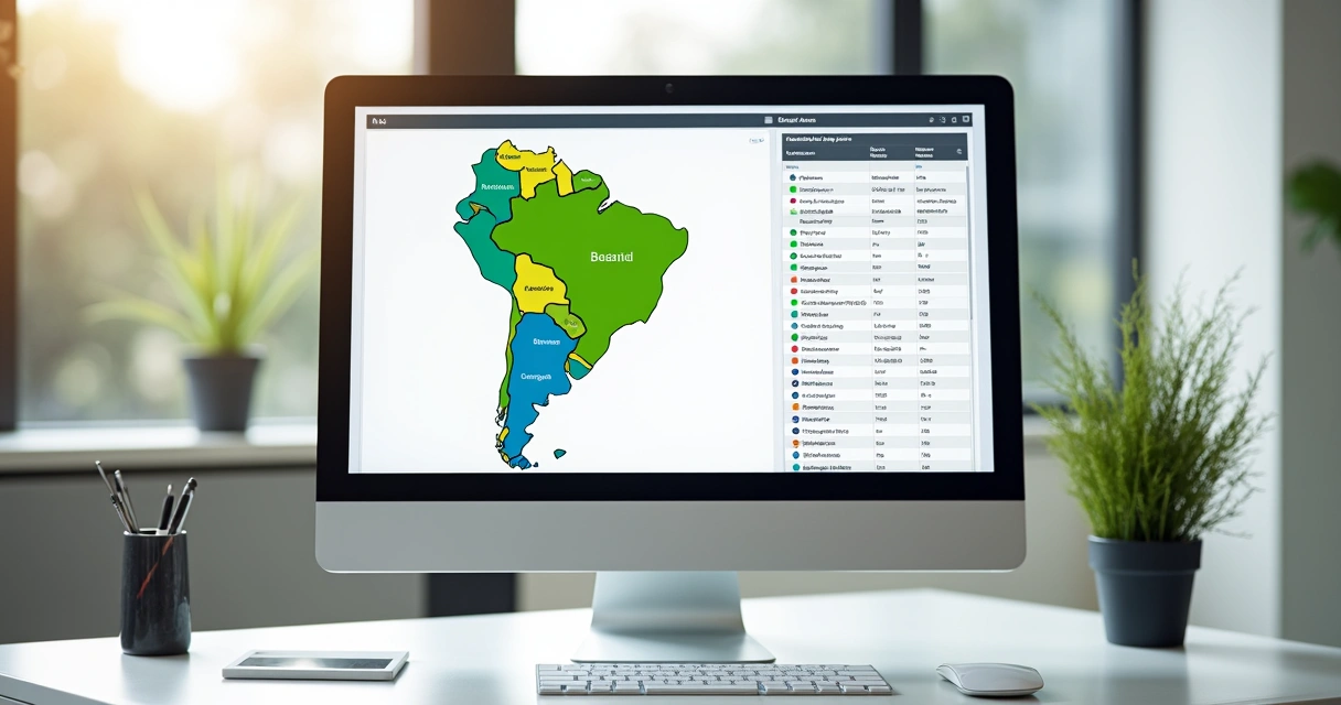 Tela com busca por estados para fornecedores de produtos importados 