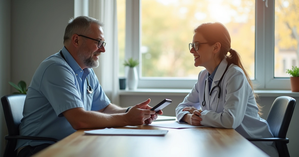 Paciente recebendo orientação antes do tratamento em clínica de estética