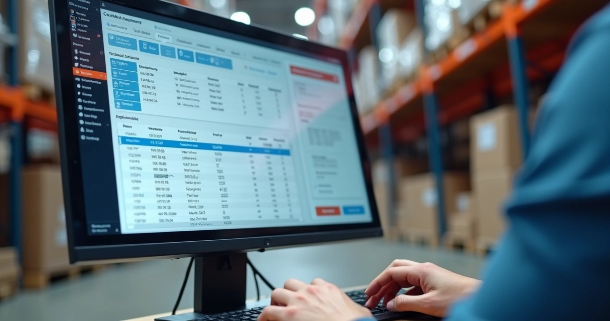 Tela de software mostra consulta e histórico de lotes na indústria 