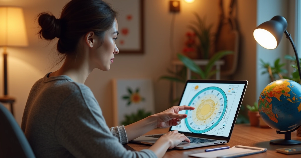 Consulta online de mapa astral infantil com consultor e mãe pelo computador 