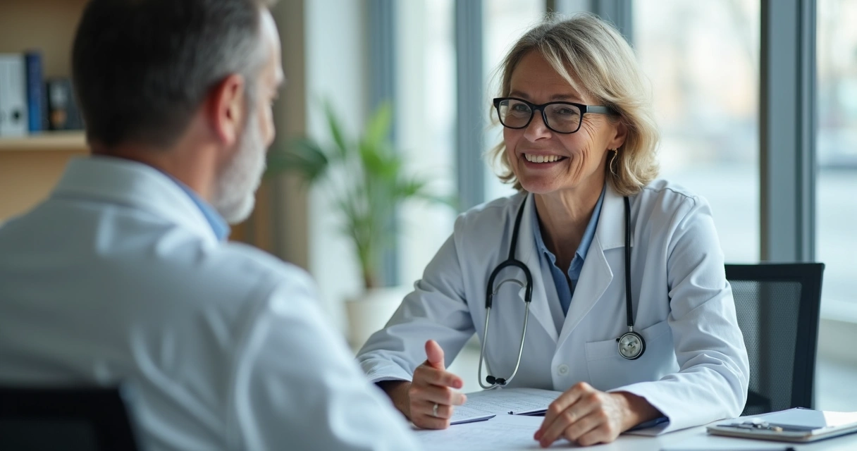 Paciente conversa com especialista sobre laudo médico e botox 