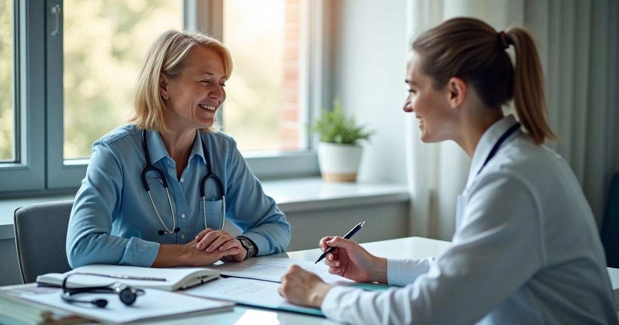 Consulta médica para avaliação de sintomas de fibromialgia 