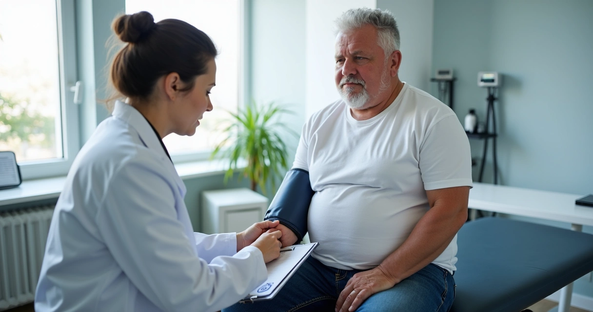 Médico realiza perícia em paciente com obesidade para benefício do INSS 
