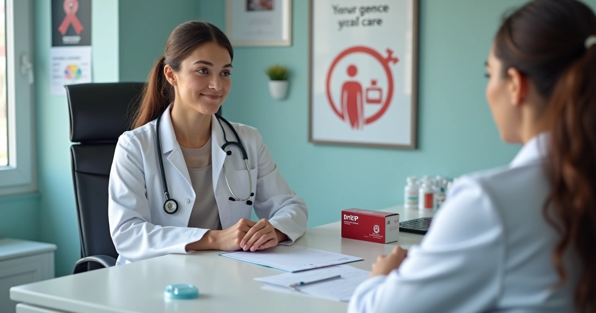 Mulher trans em consulta médica para PrEP