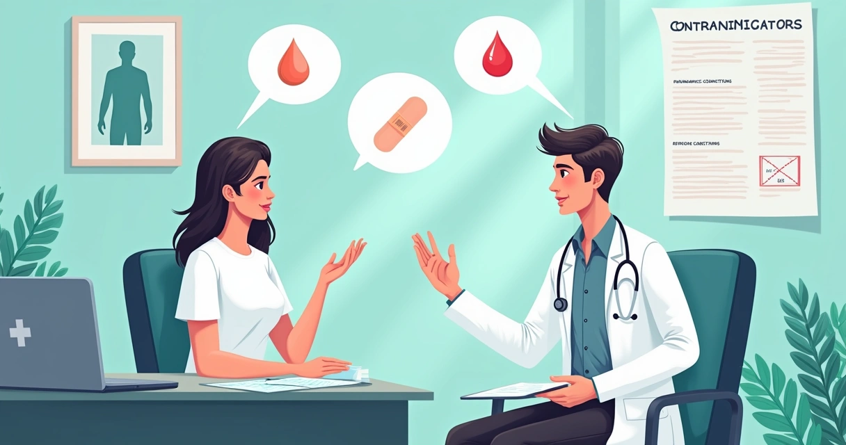 Consulta médica sobre contraindicações do preenchimento peniano, com médico e paciente discutindo em ambiente acolhedor.