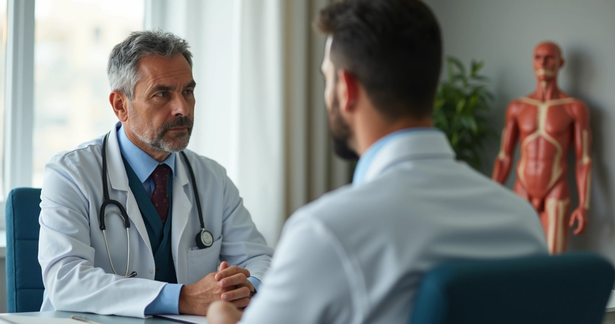 Consulta médica reservada com conversa acolhedora 