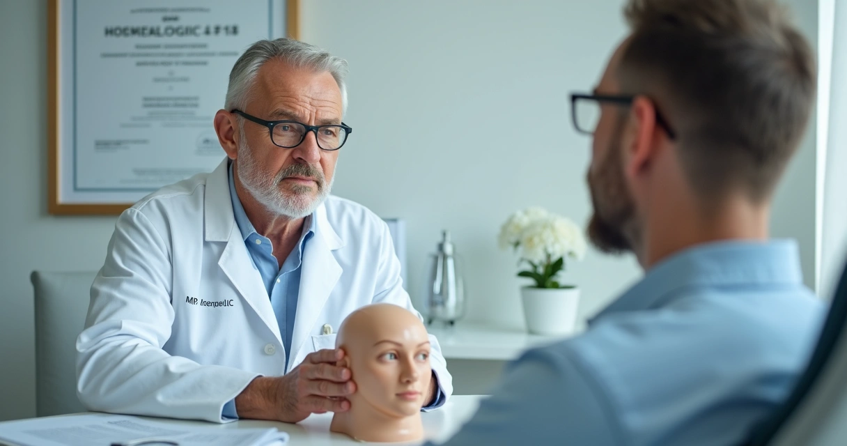Mmp capilar: como funciona e quando optar pelo método 3 Dermatologista realizando consulta para MMP capilar em clínica