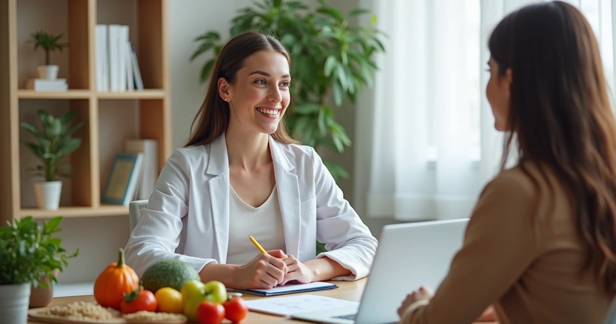 Paciente em consulta nutricional