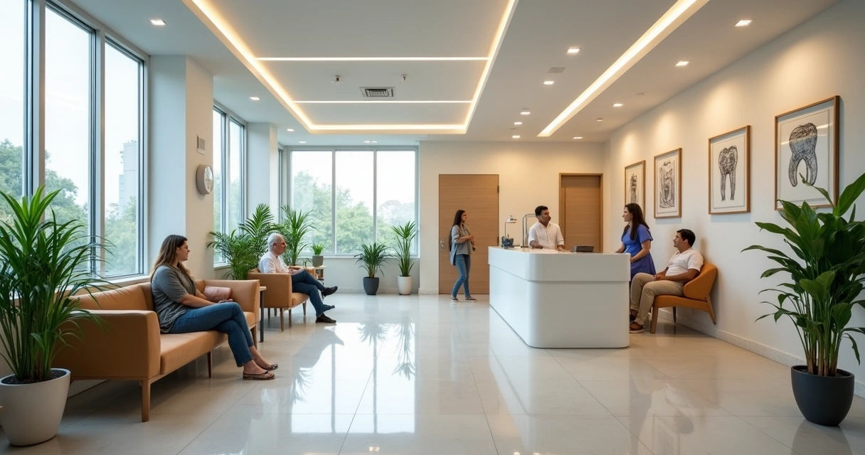 Sala de espera de clínica odontológica em Salvador. 