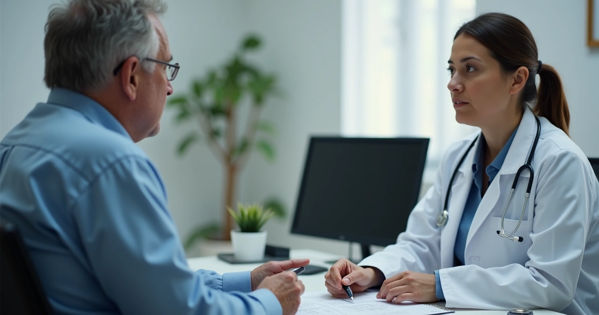 Pessoa em consulta de perícia médica no INSS