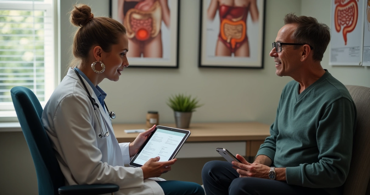 Consulta de acompanhamento médico após ligadura elástica 