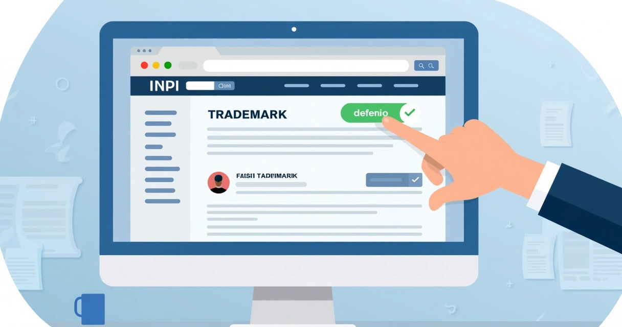 Tela de consulta de processo de marca no INPI mostrando status deferido 