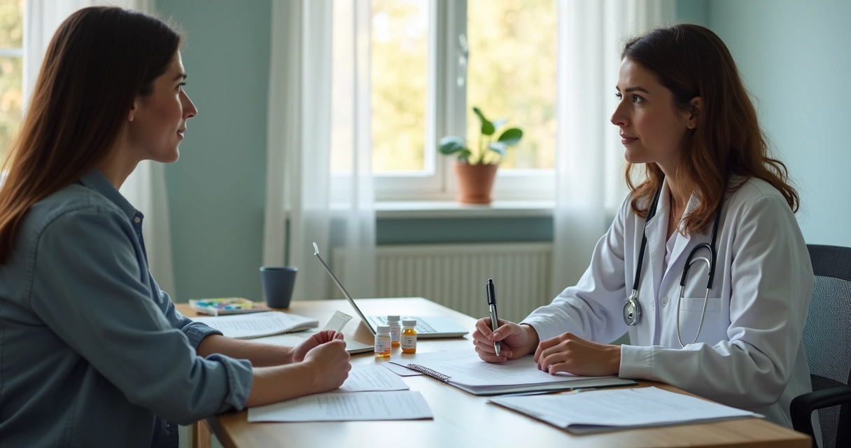 Consulta profissional de saúde avaliando risco para PrEP