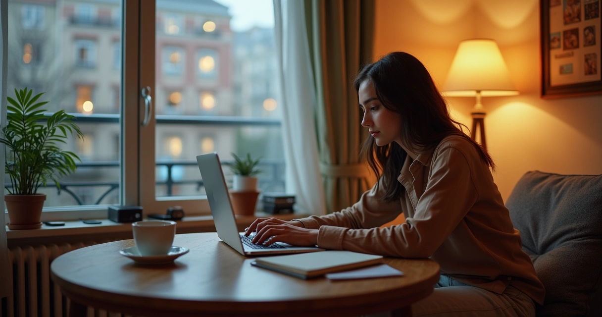 Pessoa participante de consulta de psicanálise em ambiente internacional