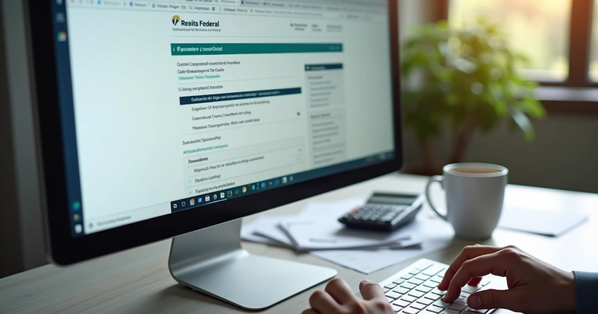 Pessoa consultando status do CPF na tela do computador 