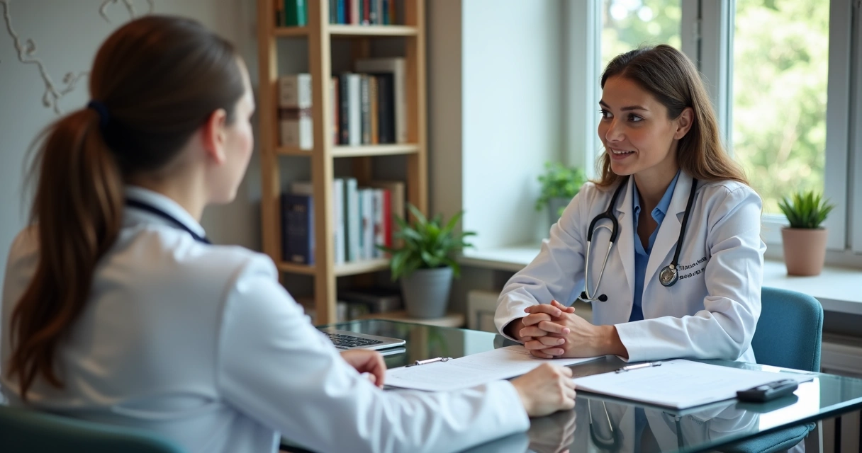 Profissional atendendo paciente em consultório de saúde mental 