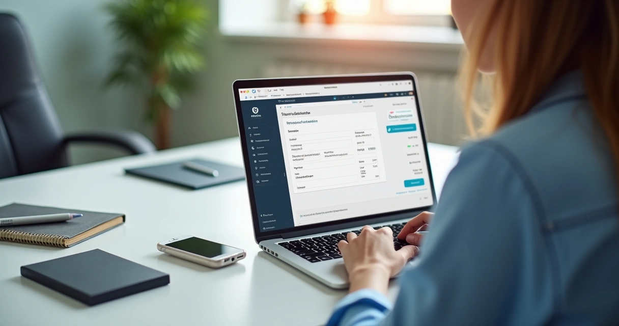 Página de consulta de nota fiscal no sistema da SEFAZ em um notebook