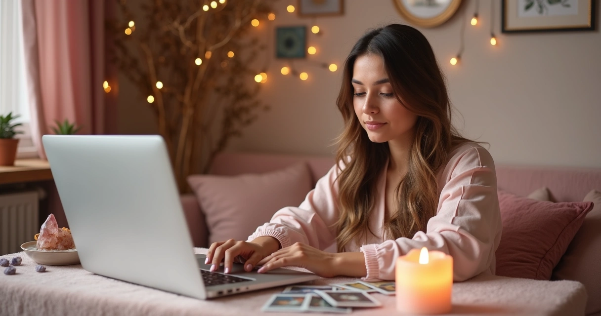 Consulta espiritual online com taróloga e cartas de tarot 