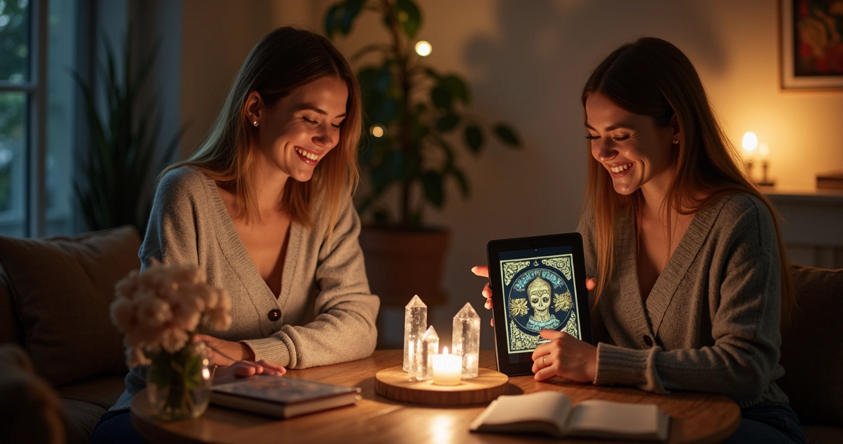 Consulta de tarot online feita por duas amigas 