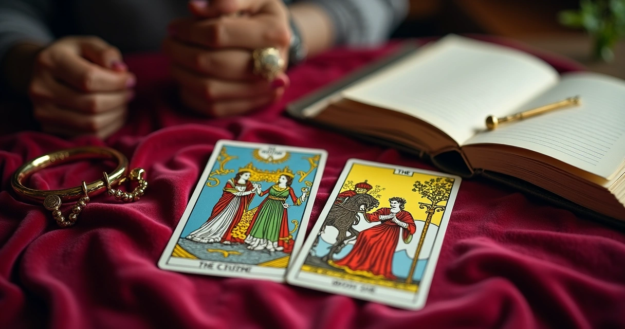 Exemplo de tiragem de tarot para questões de amor e trabalho 