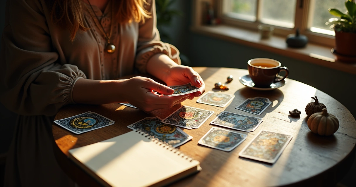 Consulta de tarot com cartas e cristais 