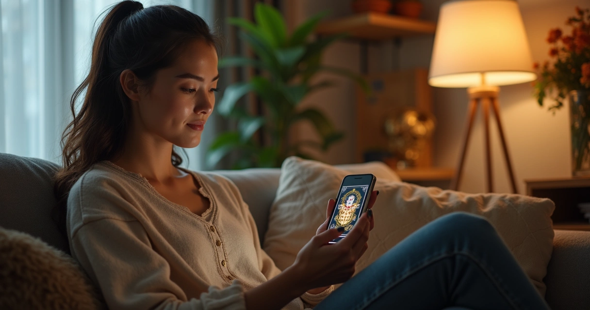 Consulta de tarot online usando celular 