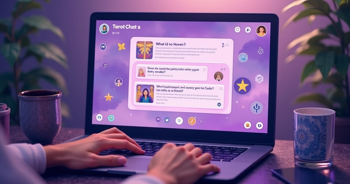 Interface do chat de atendimento do Cartas do Tarot 