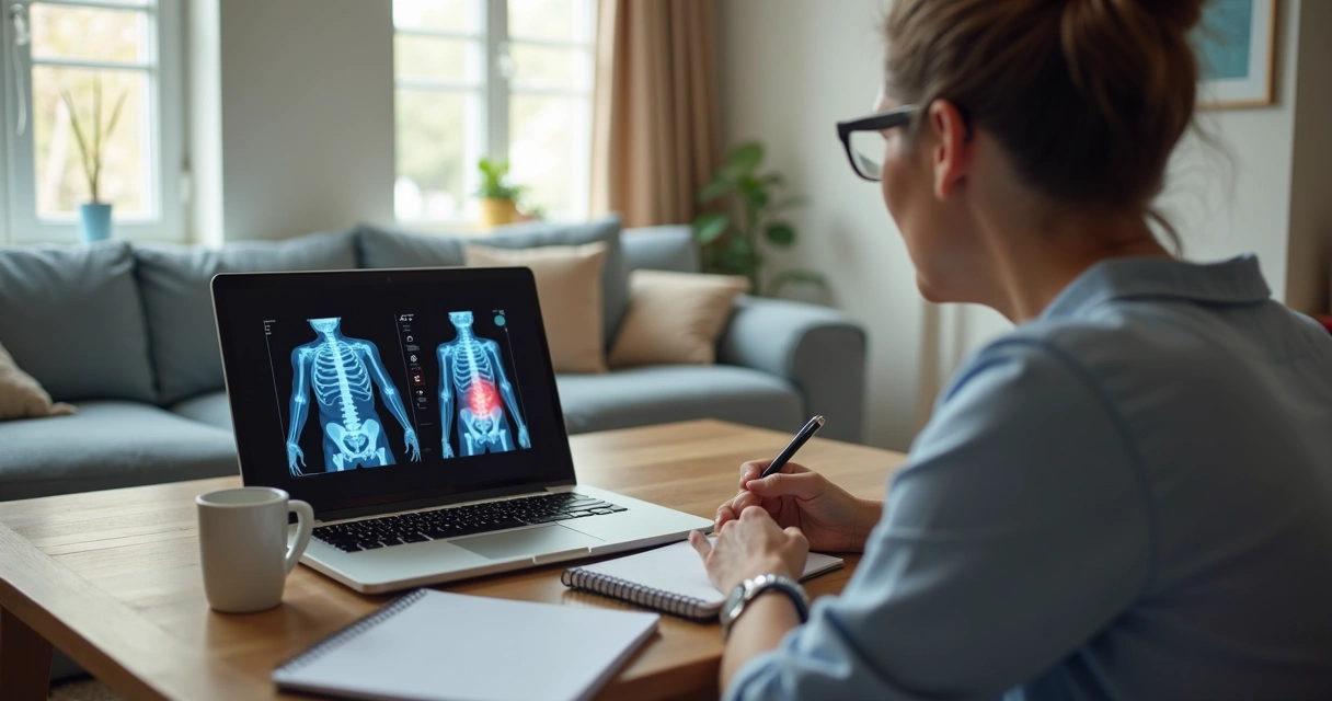 Paciente em telemedicina para avaliação de dor 
