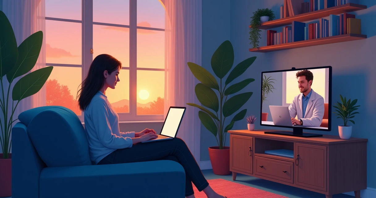 Consulta virtual de terapia com psicólogo 