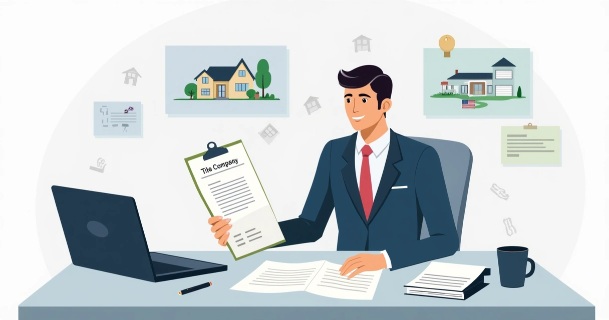 Person analyzing property documents on a table in a corporate environment 