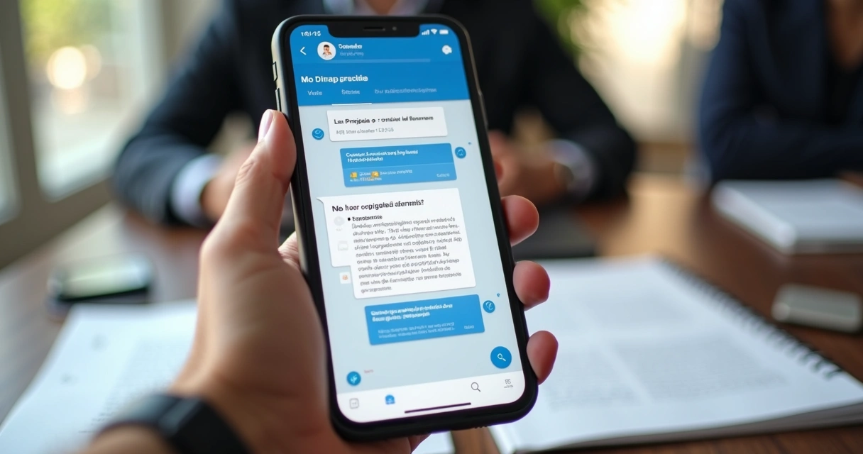 Pessoa consultando informações legislativas no celular 