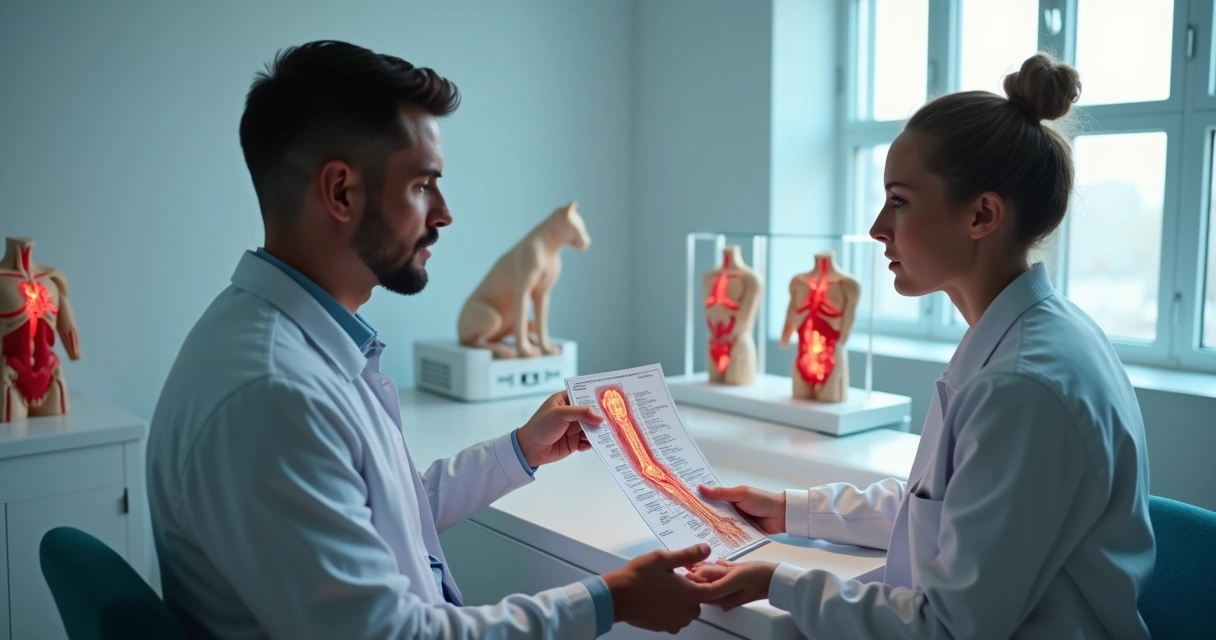 Médico vascular consulta paciente sobre tratamento de varizes em consultório moderno em Salvador 