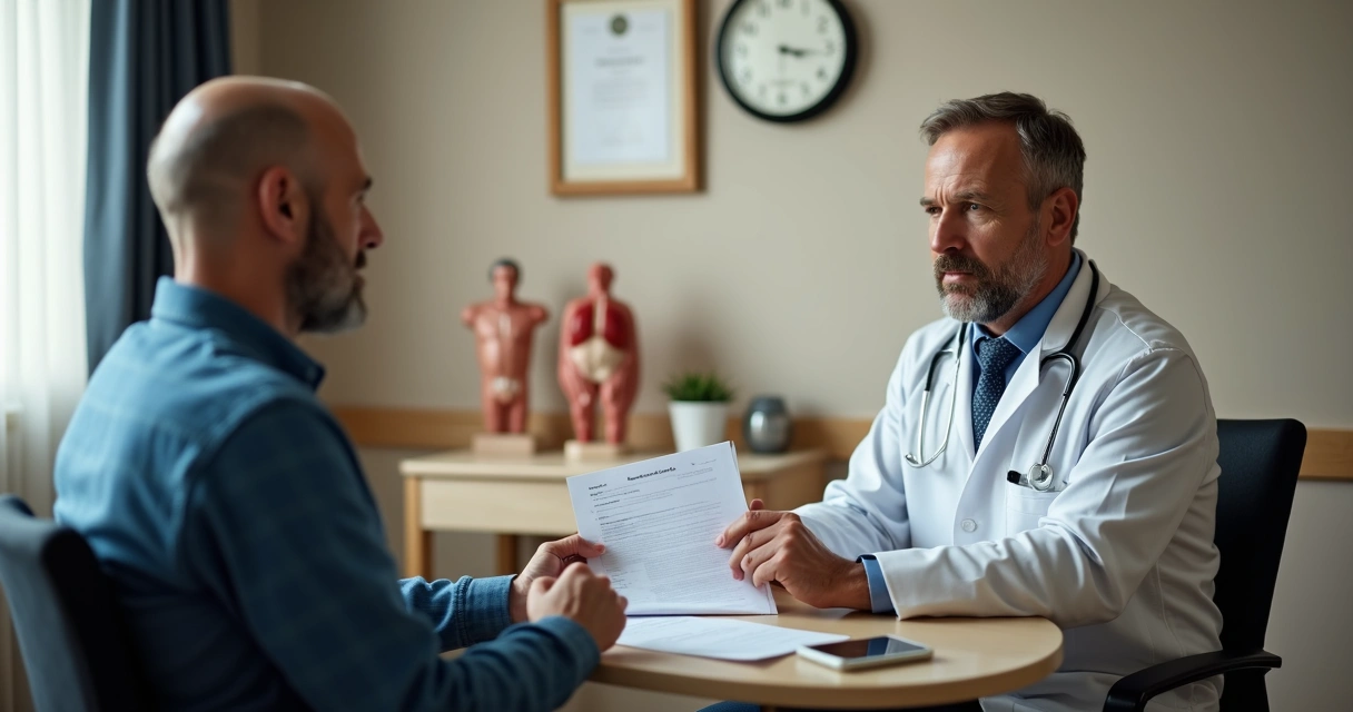 Consultório de urologia com atendimento acolhedor ao paciente