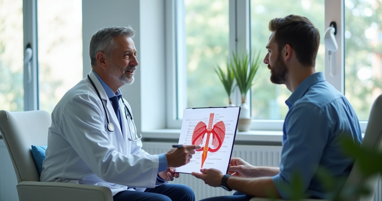 Homem conversa com urologista sobre ejaculação precoce em consultório