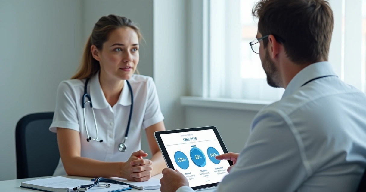 Pessoa jovem em uma consulta médica, se consultando com infectologista sobre PrEP