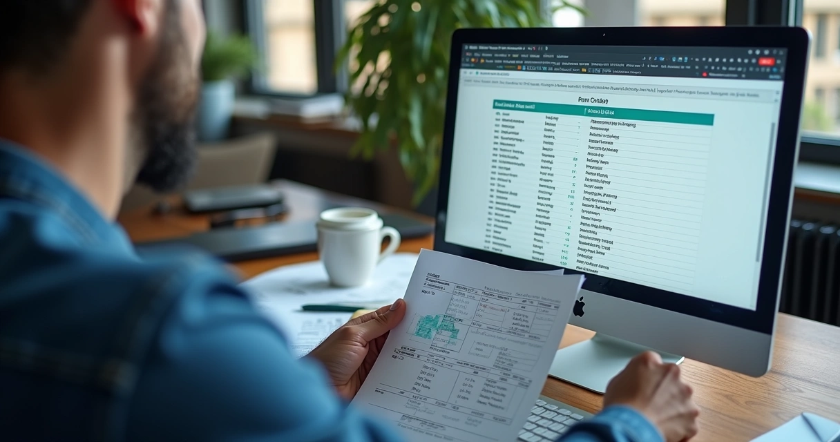 Lista Atualizada de Indústrias no Brasil por Setor e Região 8 Pessoa analisando planilha industrial com CNAE em destaque