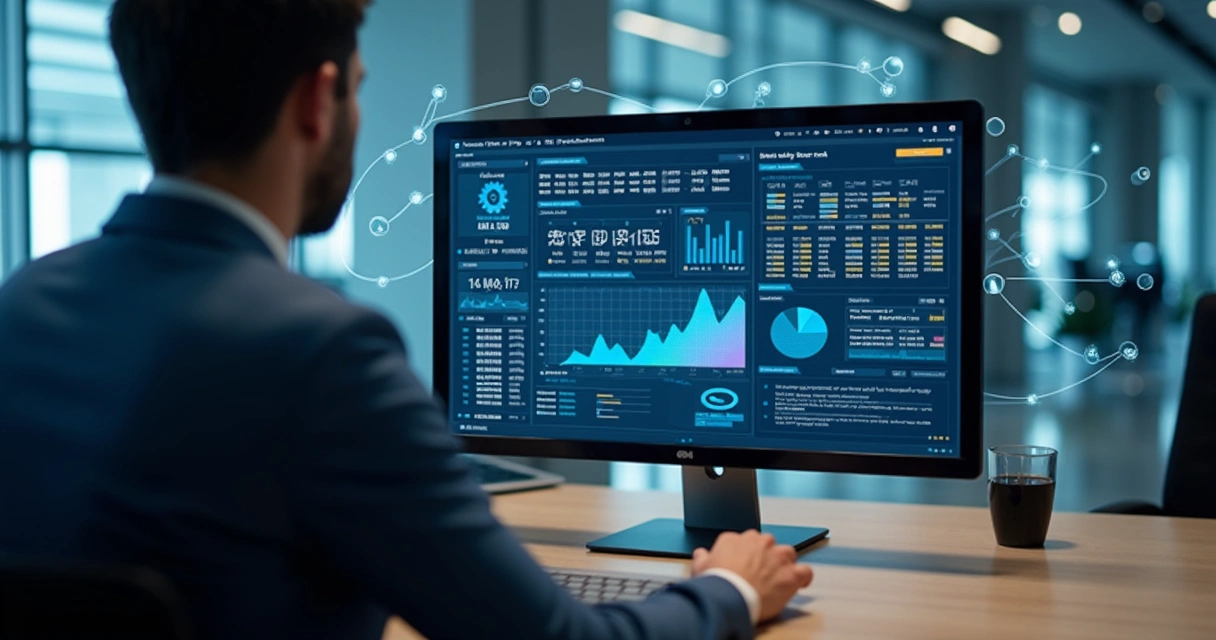 Pessoa usando computador para consultar dados de telefone 