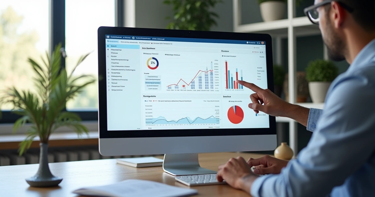 Pessoa usando computador para consultar Sintegra 