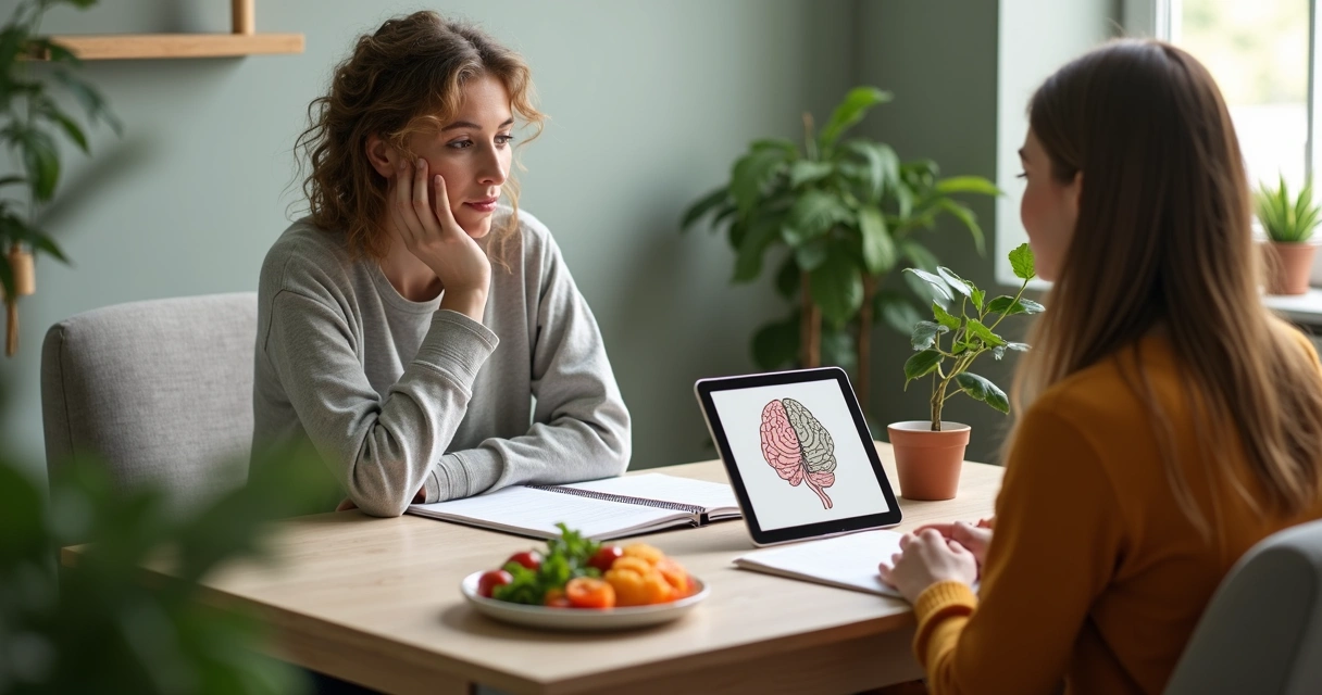 Nutritionist talking to patient in calm environment 