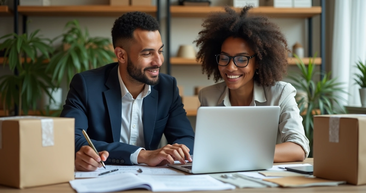 Contador acompanhando lojista de e-commerce em reunião 