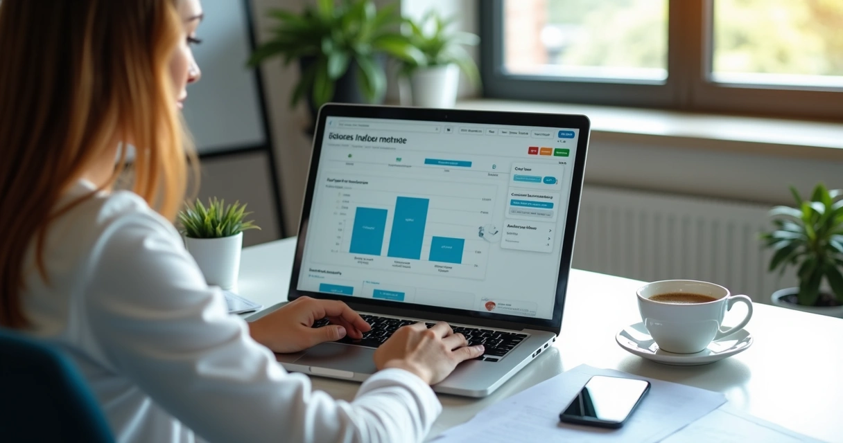 Consultor de planos de saúde utiliza notebook com telas de CRM e cotação abertas 