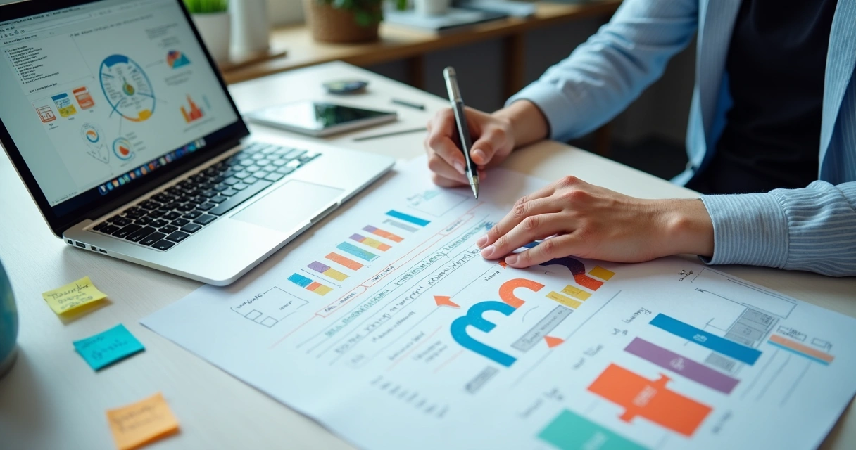 Consultor planejando estratégias com IA e micro-SaaS 