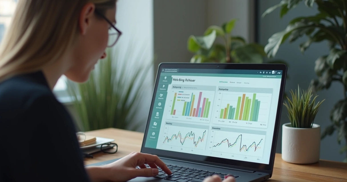Consultor de RH analisando painel digital de saúde mental 
